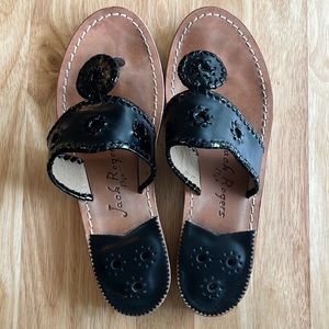 Jack Rogers black leather sandals